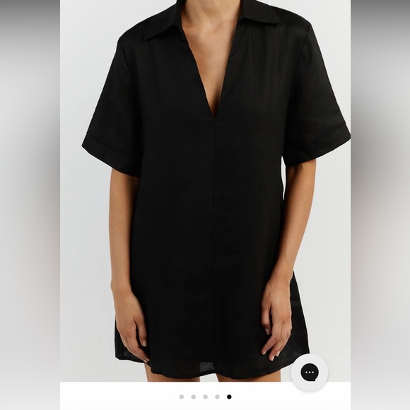 DISSH Candice Black Linen Smock Dress , Sz 4 (NWT) - Picture 3 of 4
